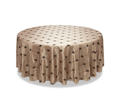 Customized Size Embroidery Taffeta Wedding Banquet Table Cloth