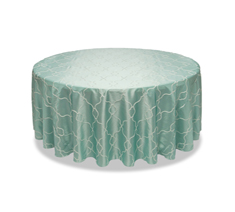 Customized Size Geometric Embroidery Taffeta Wedding Banquet Table Cloth