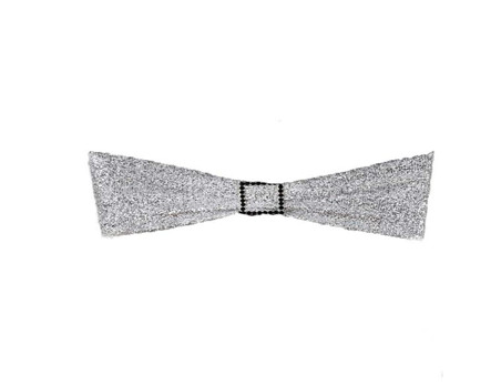Silver Metallic Shiny Glittered Spandex Chair Sashes