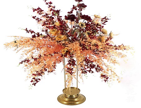 Gold Metal Antique Flower Stand