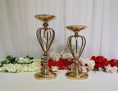 Metal Gold Net Shape Vase